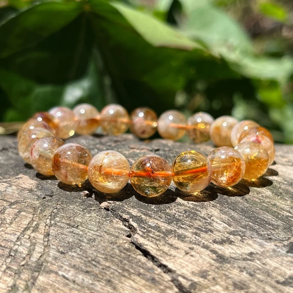 10mm‎ stretchable milky citrine bracelet